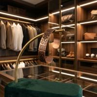 Zigzag Bordürlü El Yapımı İnce Bakır Bileklik - Seri 027