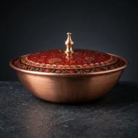Tekli Bakır Şekerlik Simay Modeli – Küçük 7 CM Çap
