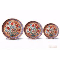 Handcrafted Copper Plate – Ottoman Tulip Iznik Pattern Decorative Wall Art