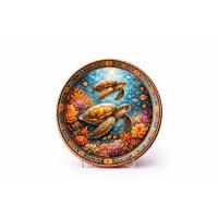 Handcrafted Copper Plate – Sea Turtle Ocean Decorative Wall Art