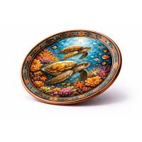 Handcrafted Copper Plate – Sea Turtle Ocean Decorative Wall Art